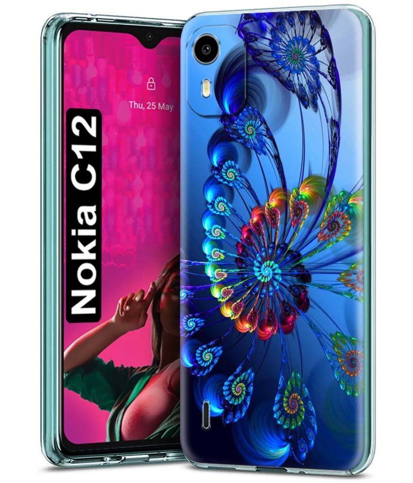     			Fashionury Multicolor Printed Back Cover Silicon Compatible For Nokia C12 ( Pack of 1 )