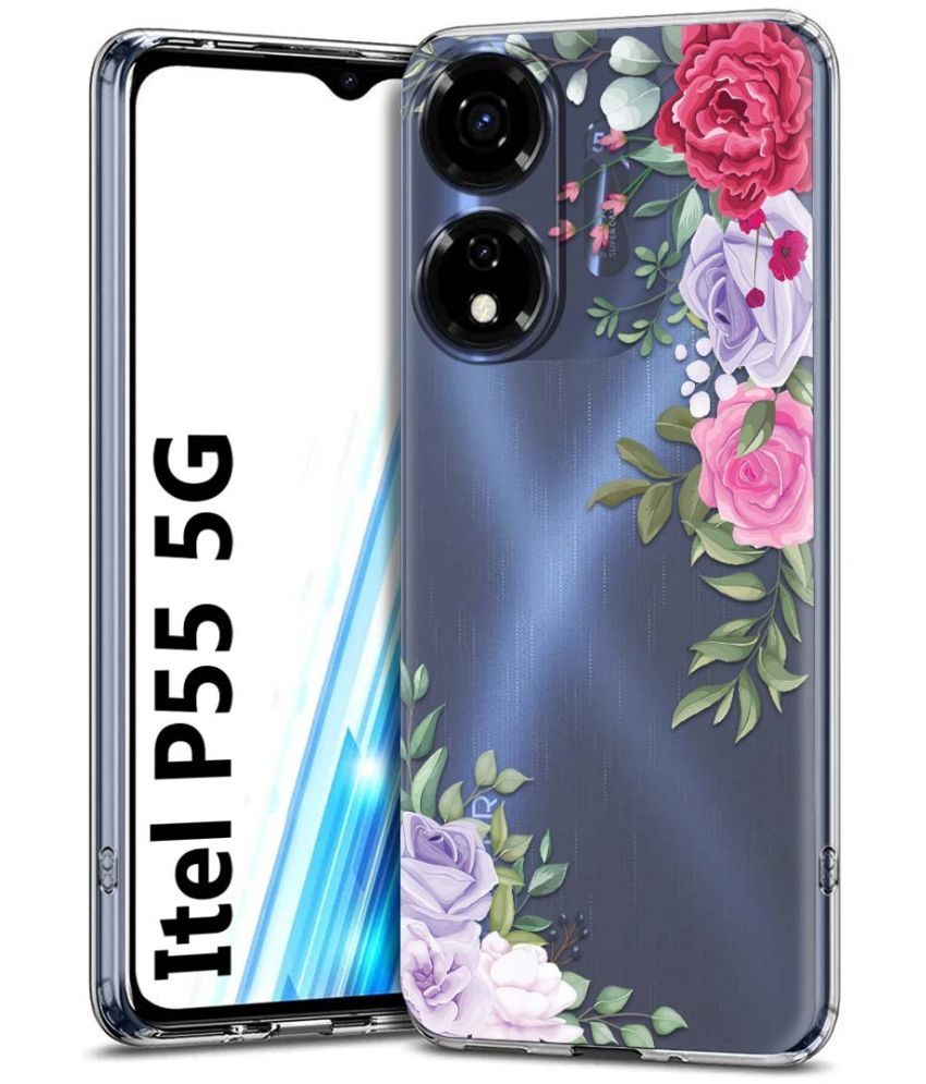     			Fashionury Multicolor Printed Back Cover Silicon Compatible For Itel P55 5G ( Pack of 1 )