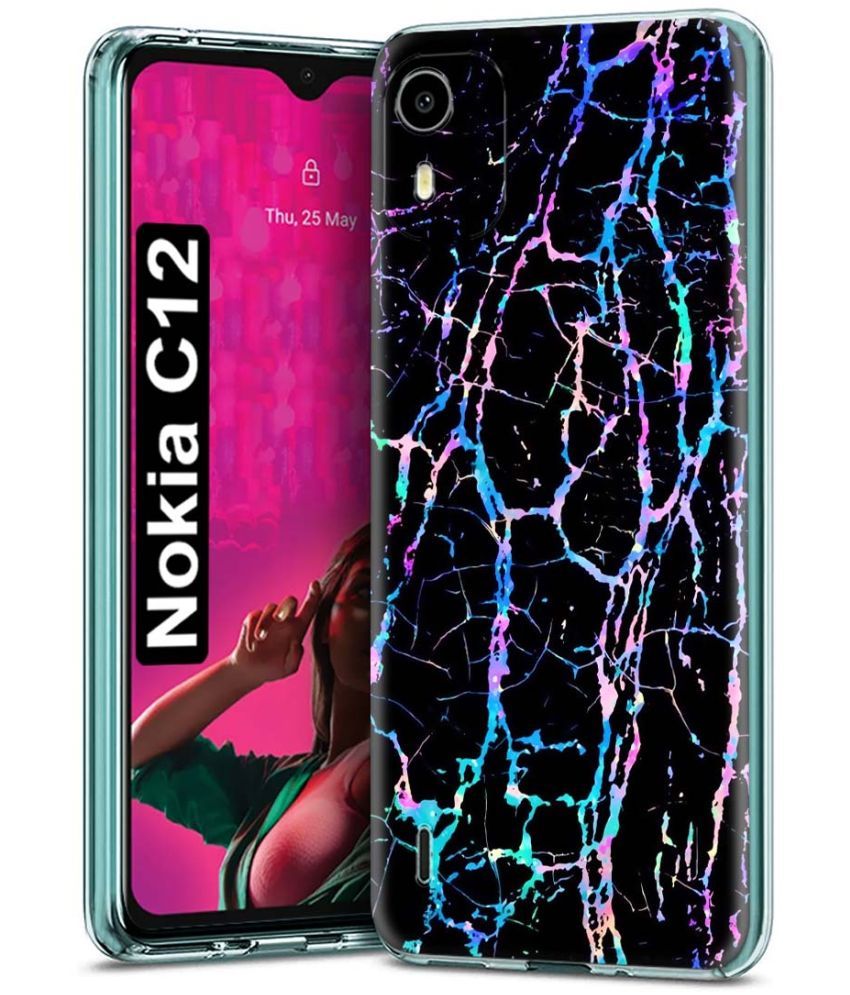     			Fashionury Multicolor Printed Back Cover Silicon Compatible For Nokia C12 ( Pack of 1 )