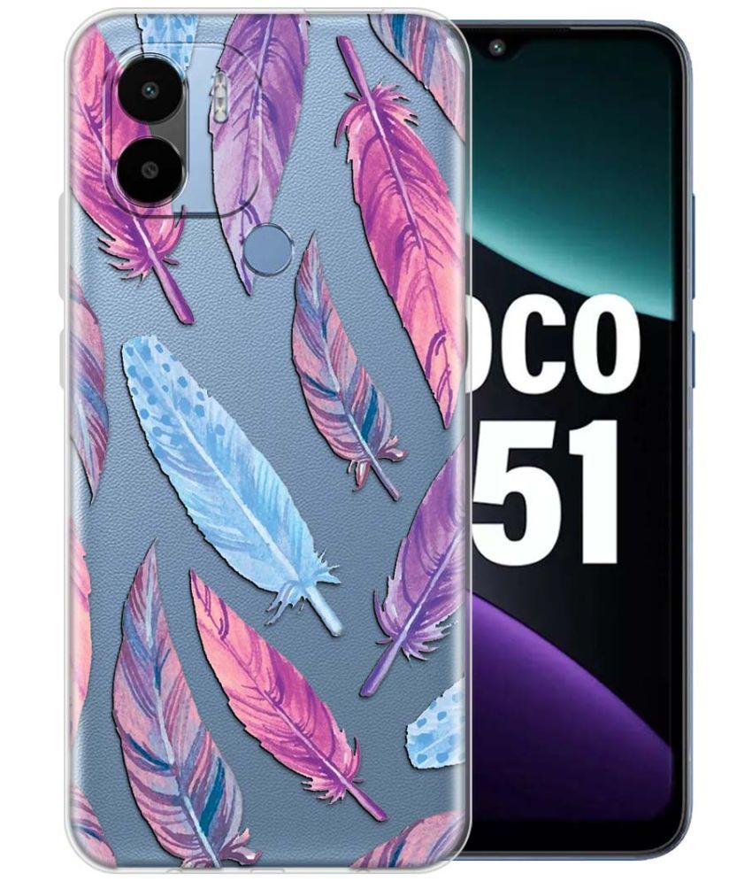     			Fashionury Multicolor Printed Back Cover Silicon Compatible For Poco C51 ( Pack of 1 )