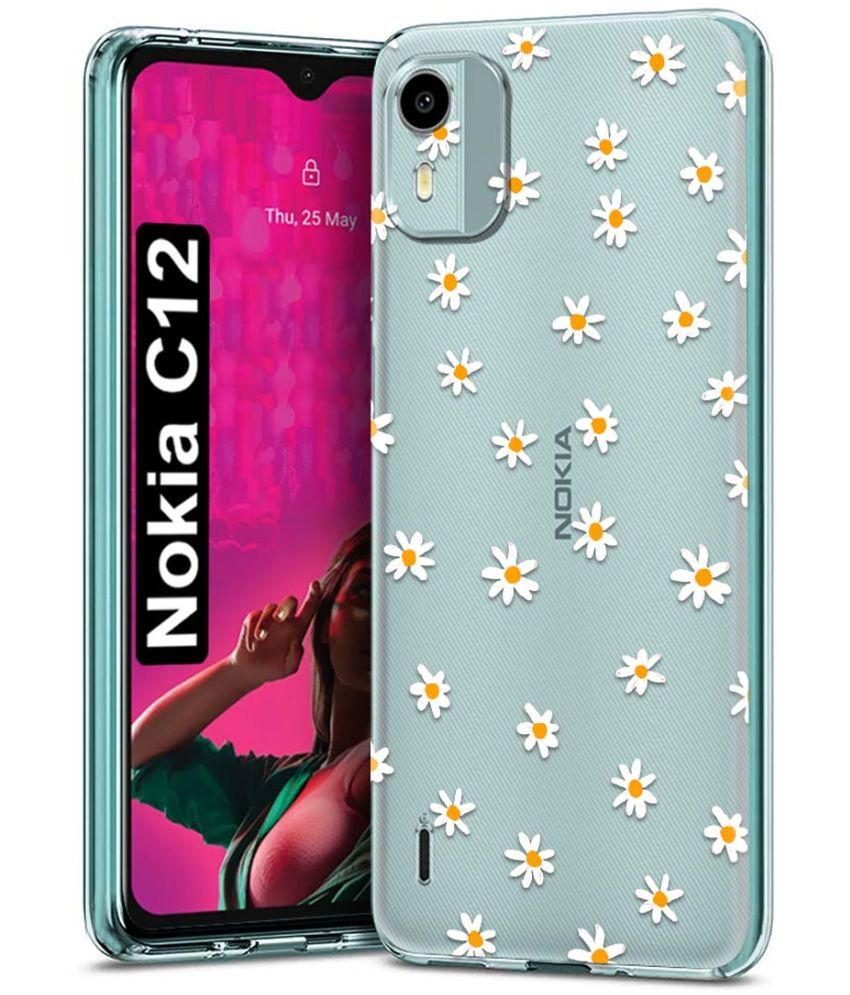     			Fashionury Multicolor Printed Back Cover Silicon Compatible For Nokia C12 ( Pack of 1 )