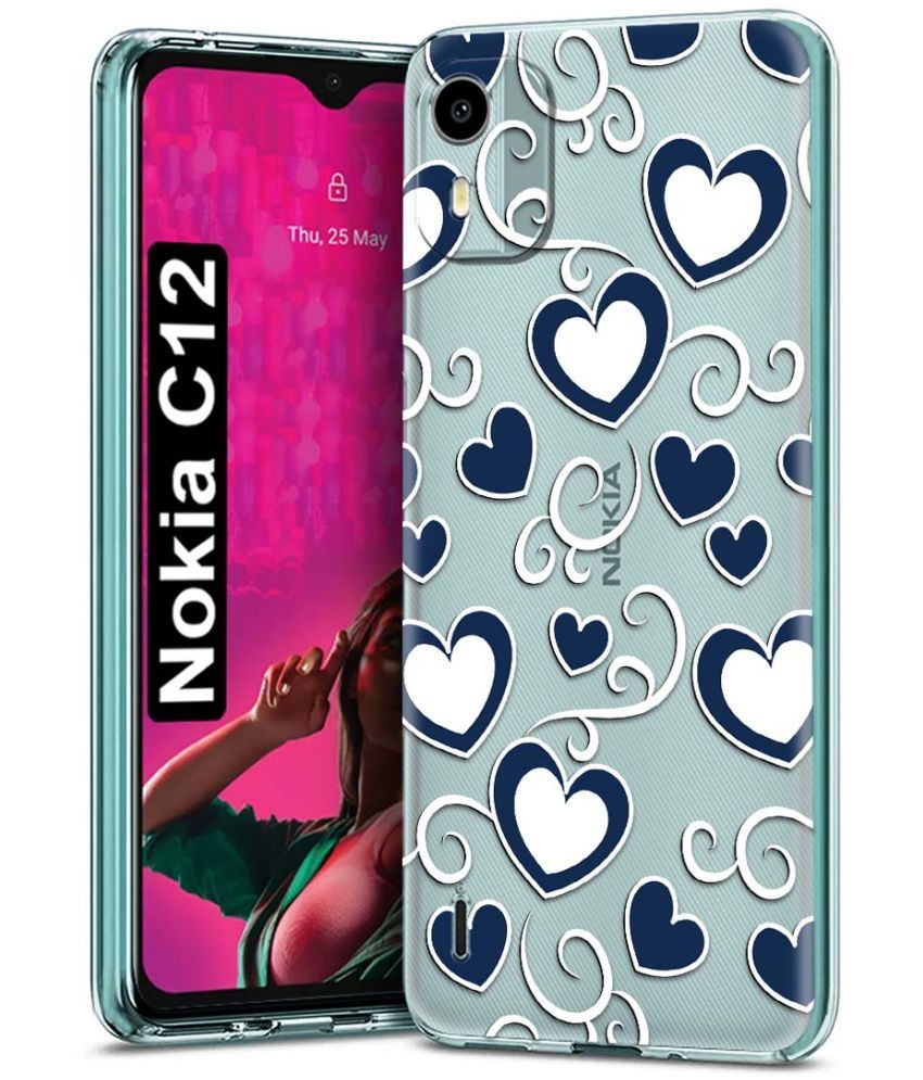     			Fashionury Multicolor Printed Back Cover Silicon Compatible For Nokia C12 ( Pack of 1 )