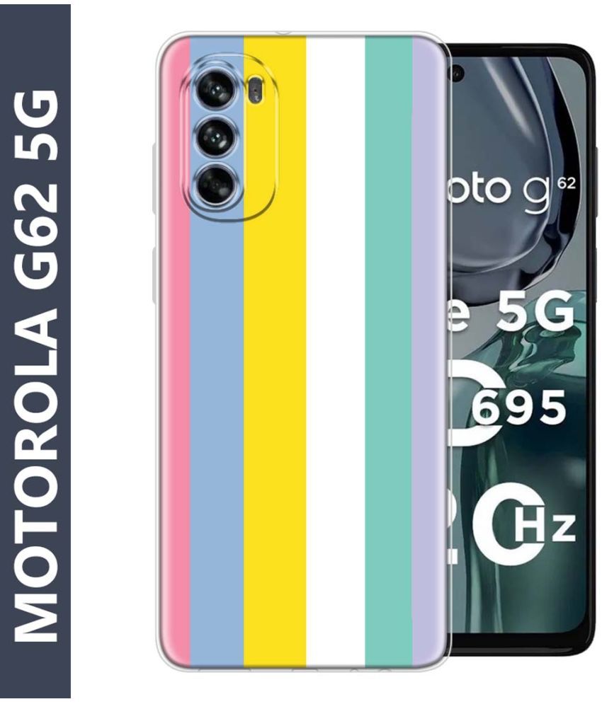     			Fashionury Multicolor Printed Back Cover Silicon Compatible For Motorola G62 5G ( Pack of 1 )