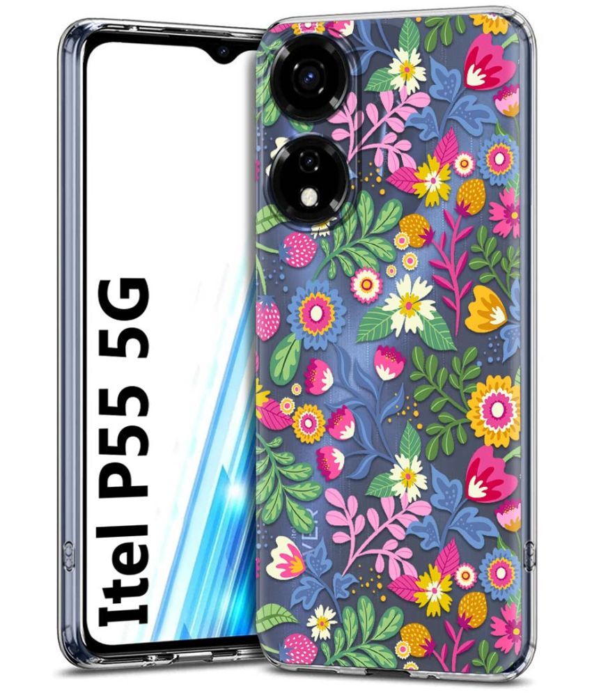     			Fashionury Multicolor Printed Back Cover Silicon Compatible For Itel P55 5G ( Pack of 1 )