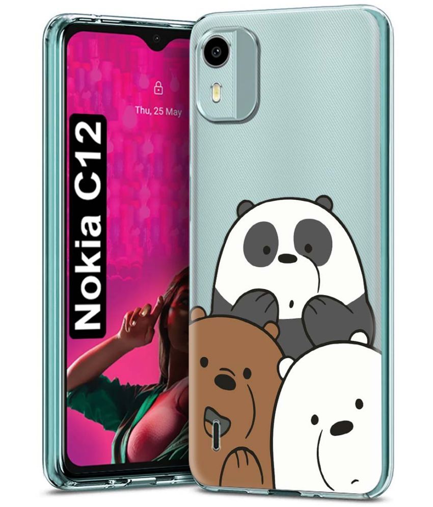     			Fashionury Multicolor Printed Back Cover Silicon Compatible For Nokia C12 ( Pack of 1 )