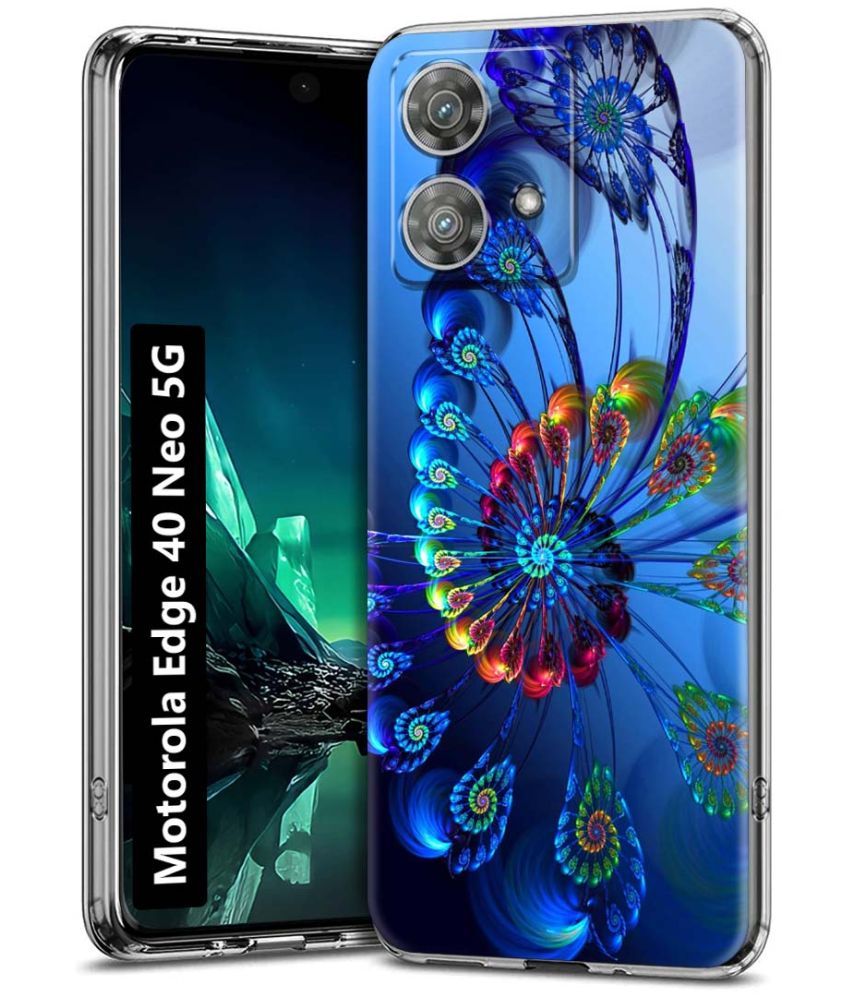     			Fashionury Multicolor Printed Back Cover Silicon Compatible For Motorola Edge 40 Neo 5G ( Pack of 1 )