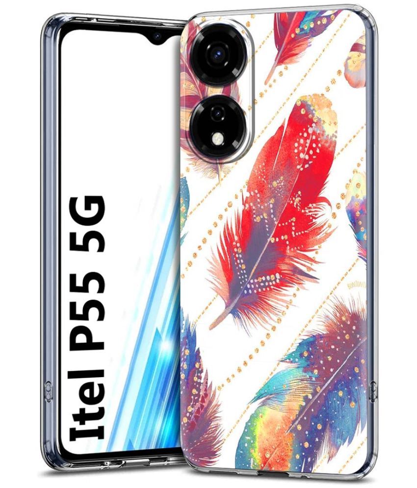     			Fashionury Multicolor Printed Back Cover Silicon Compatible For Itel P55 5G ( Pack of 1 )