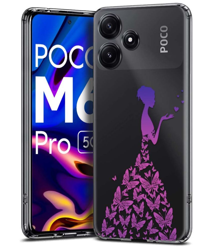     			Fashionury Multicolor Printed Back Cover Silicon Compatible For Poco M6 Pro ( Pack of 1 )