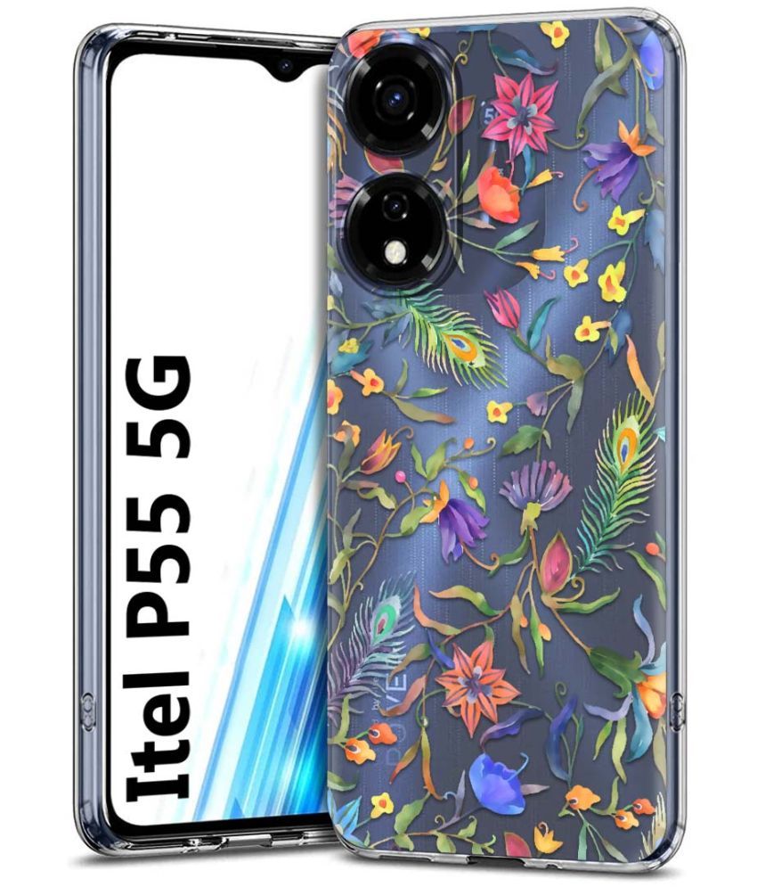     			Fashionury Multicolor Printed Back Cover Silicon Compatible For Itel P55 5G ( Pack of 1 )