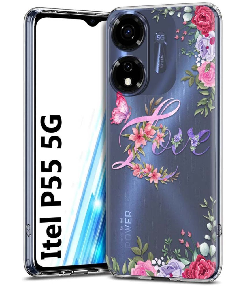     			Fashionury Multicolor Printed Back Cover Silicon Compatible For Itel P55 5G ( Pack of 1 )