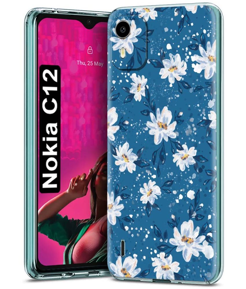     			Fashionury Multicolor Printed Back Cover Silicon Compatible For Nokia C12 ( Pack of 1 )