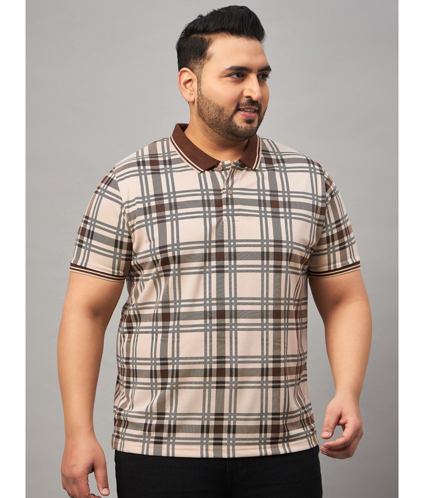     			AUSTIVO Cotton Blend Regular Fit Checks Half Sleeves Men's Polo T Shirt - Multicolor ( Pack of 1 )