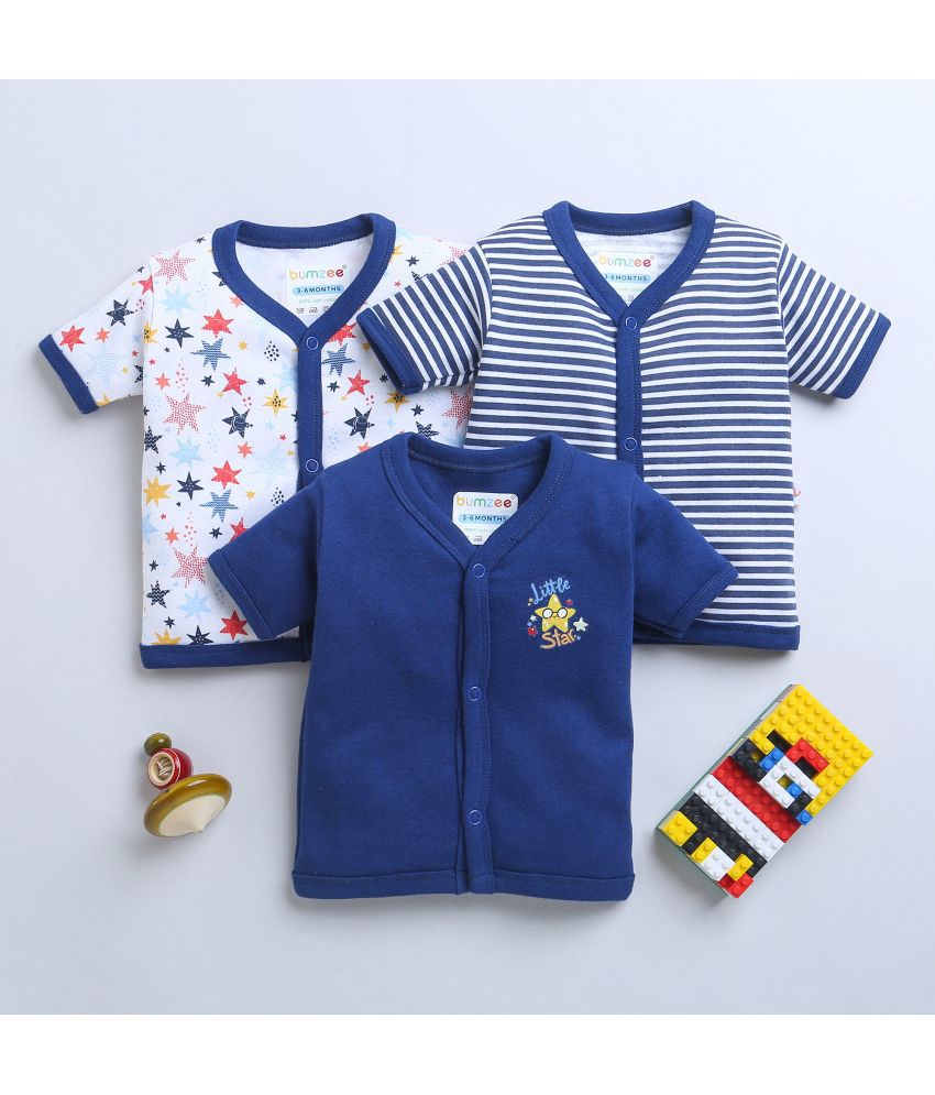     			BUMZEE Navy Baby Boy T-Shirt ( Pack of 3 )