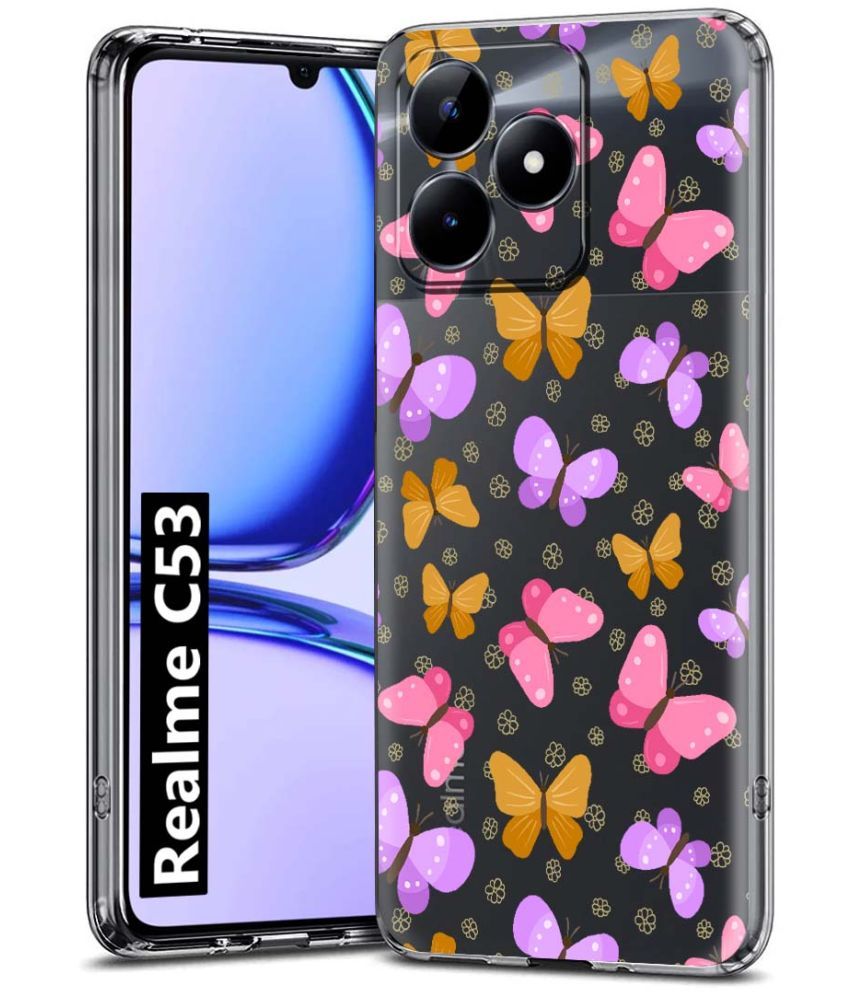     			Fashionury Multicolor Printed Back Cover Silicon Compatible For Realme C53 ( Pack of 1 )