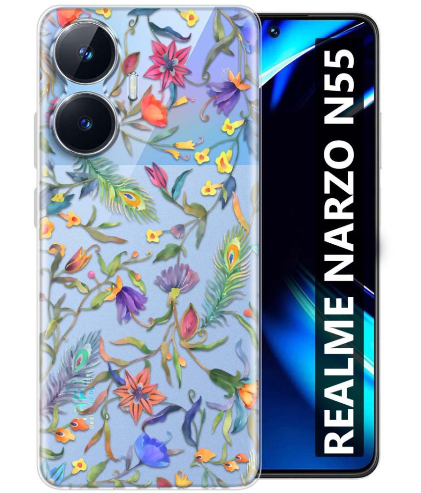     			Fashionury Multicolor Printed Back Cover Silicon Compatible For Realme Narzo N55 ( Pack of 1 )