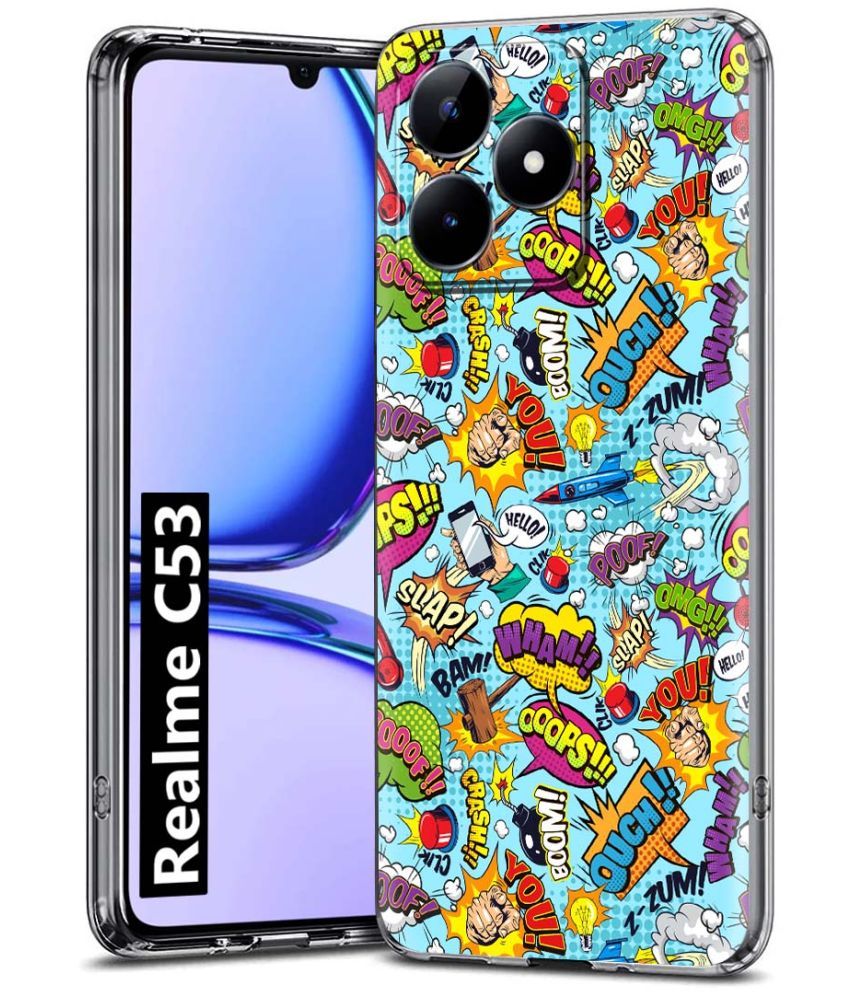     			Fashionury Multicolor Printed Back Cover Silicon Compatible For Realme C53 ( Pack of 1 )