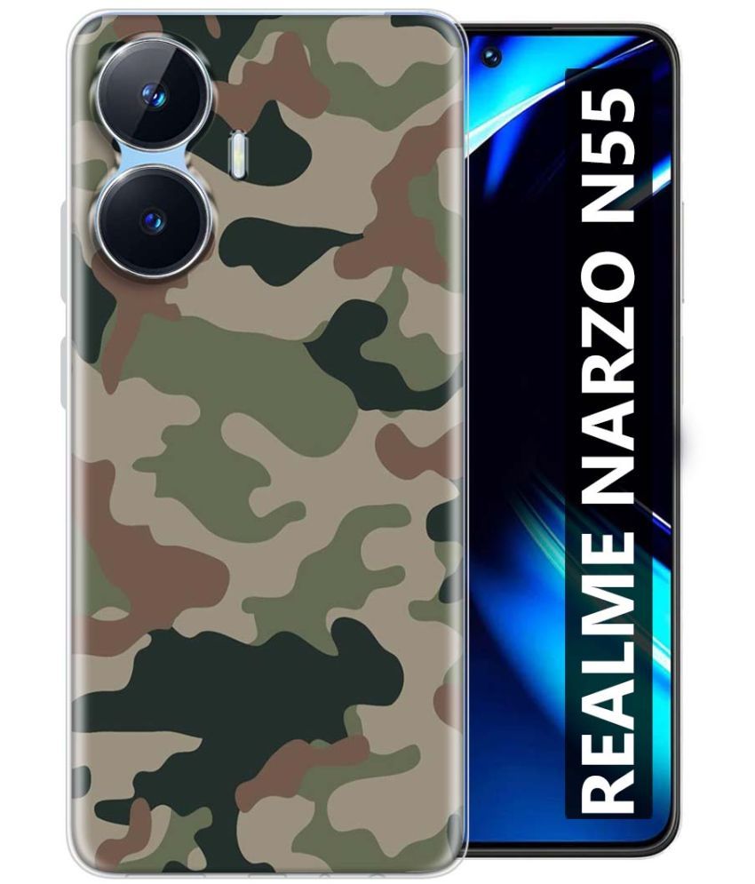     			Fashionury Multicolor Printed Back Cover Silicon Compatible For Realme Narzo N55 ( Pack of 1 )