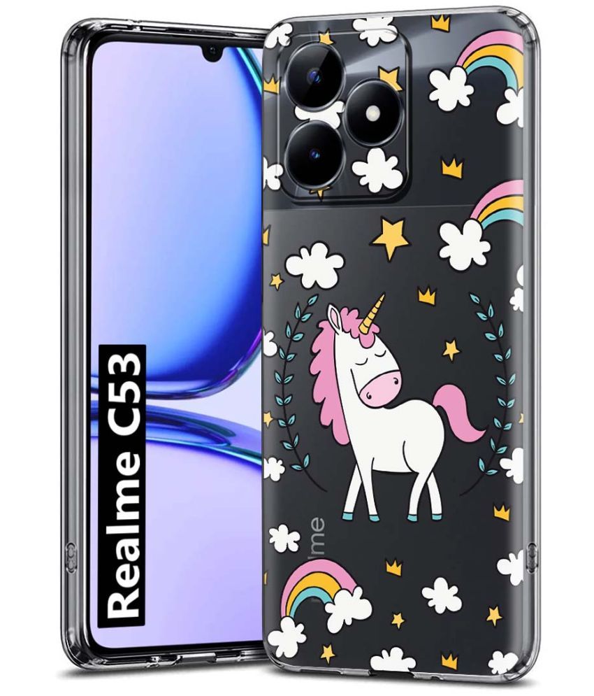     			Fashionury Multicolor Printed Back Cover Silicon Compatible For Realme C53 ( Pack of 1 )