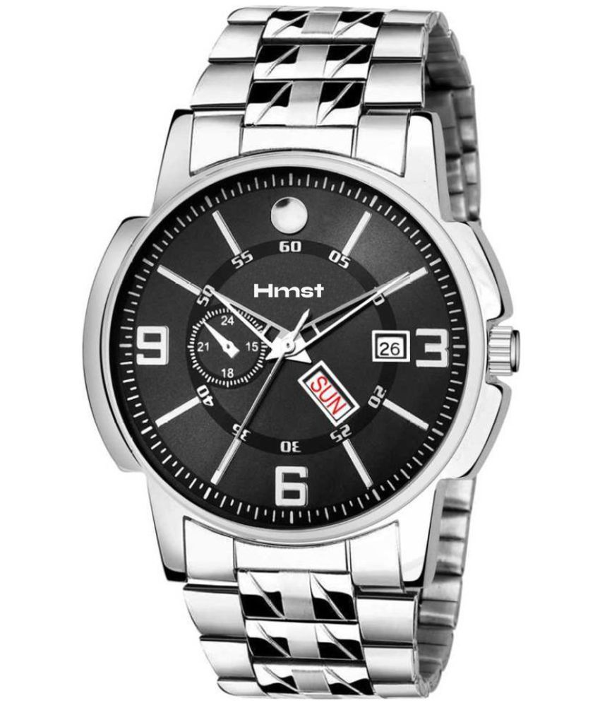     			HMST Silver Metal Analog Men's Watch