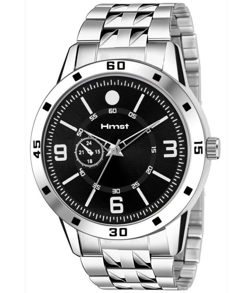     			HMST Silver Metal Analog Men's Watch