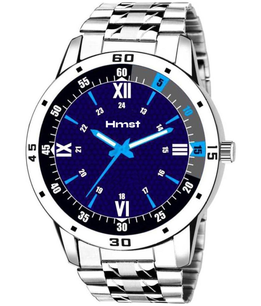     			HMST Silver Metal Analog Men's Watch