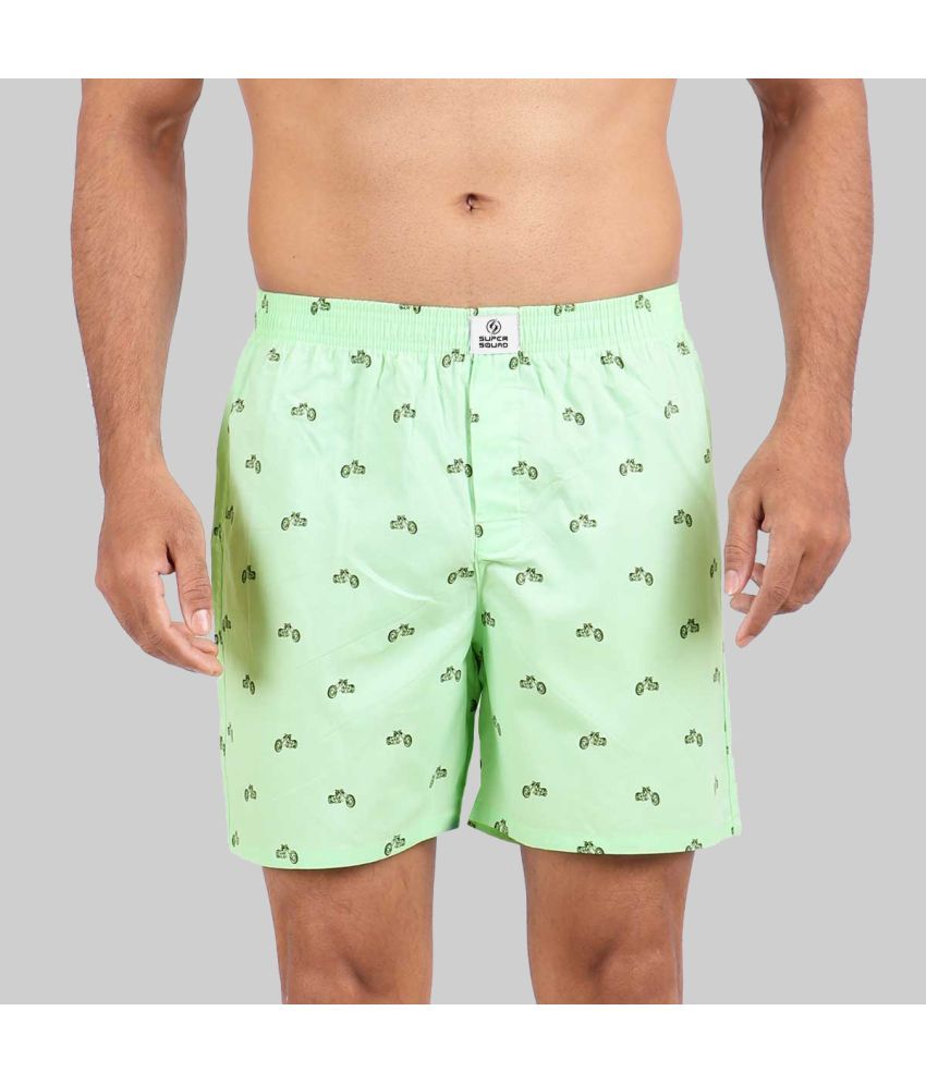     			Pack of 1 Supersquad Cotton Men's Boxer- ( Light Green )