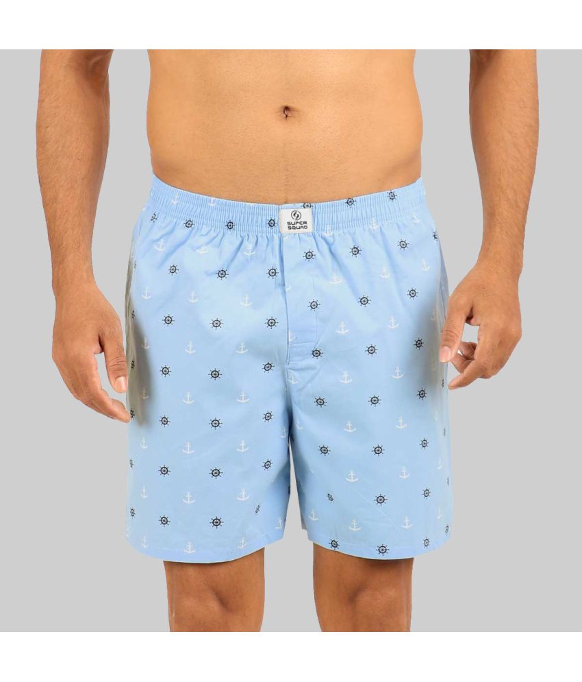     			Supersquad Cotton Men's Boxer- ( Sky Blue )