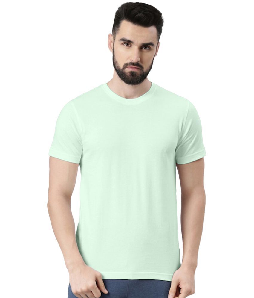     			Veirdo 100% Cotton Regular Fit Solid Half Sleeves Men's T-Shirt - Green ( Pack of 1 )