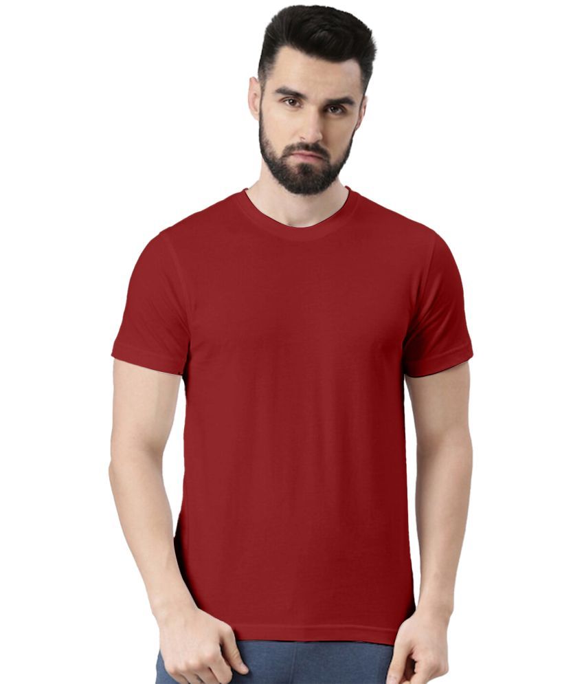     			Veirdo Pack of 1 100% Cotton Regular Fit Men's T-Shirt ( Maroon )