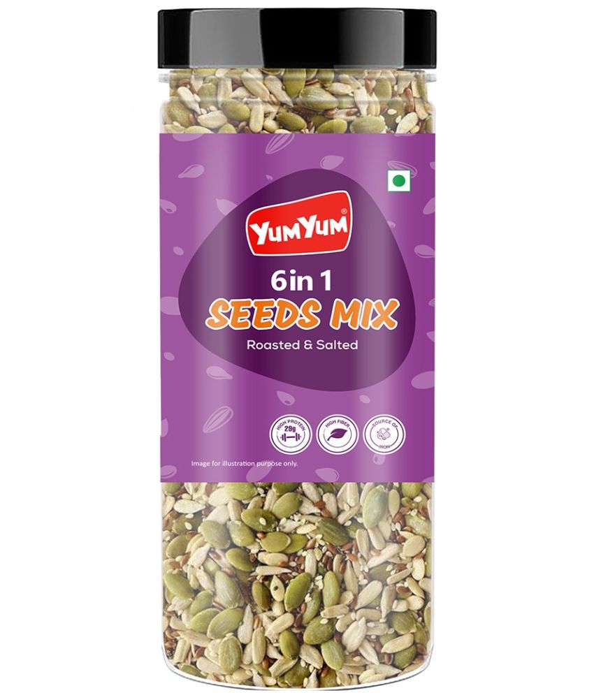     			YUM YUM Premium 6 in 1 Seeds Mix 250g | Healthy Edible Seeds Diet Snacks | Natural & Roasted Seed | 29g High Protein | Weight Loss (Rich in Fiber) | Mix Seed for Eating | Ready to Eat