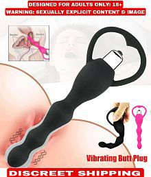 Vibrating Anal Beads - Flexible Silicone Anal Sex Toy Bulet Vibrator for Men, Women and Couples By KAMAHOUSE(low price sexy toy)