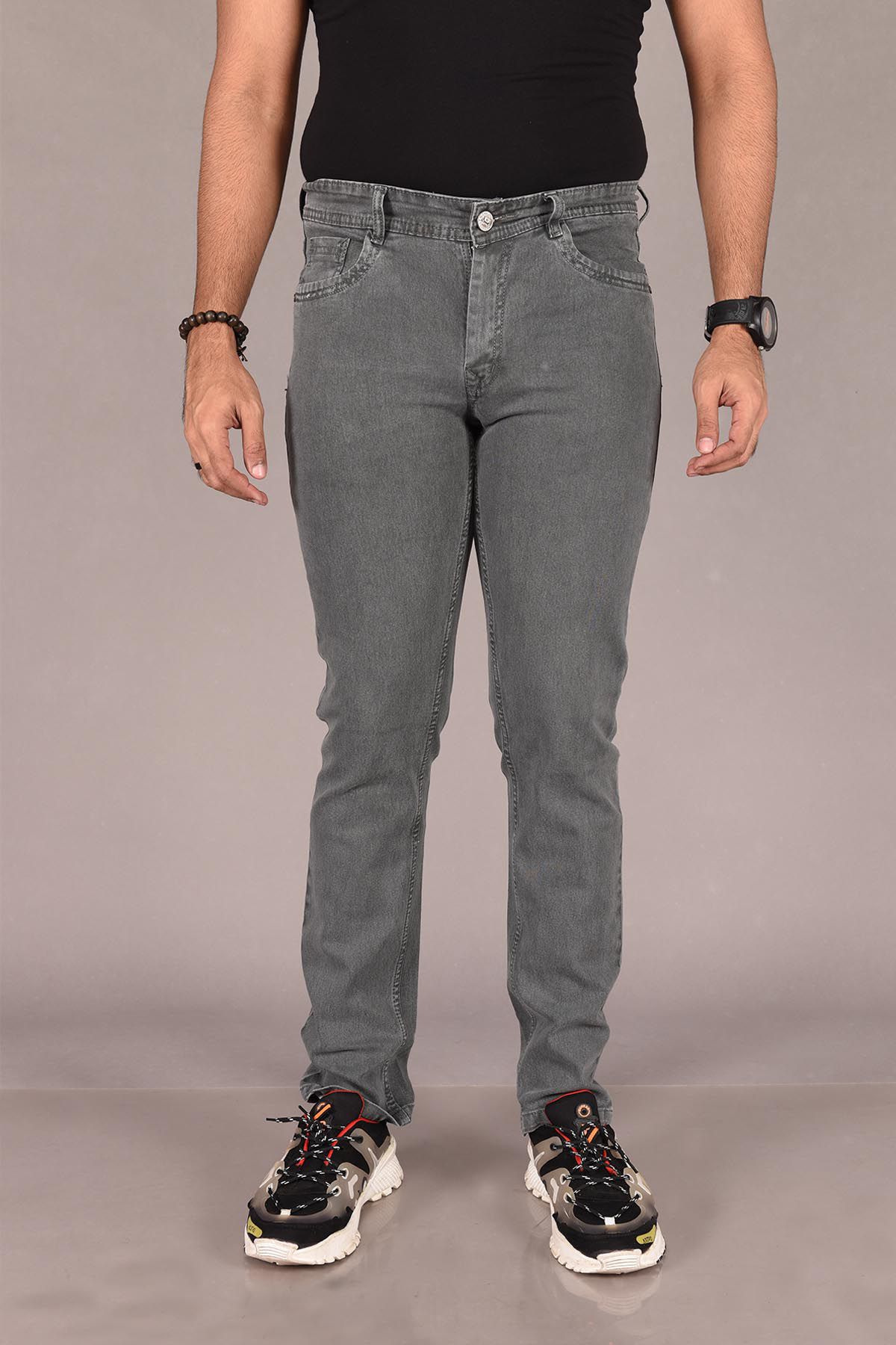     			Aflash Slim Fit Washed Men's Jeans - Dark Grey ( Pack of 1 )