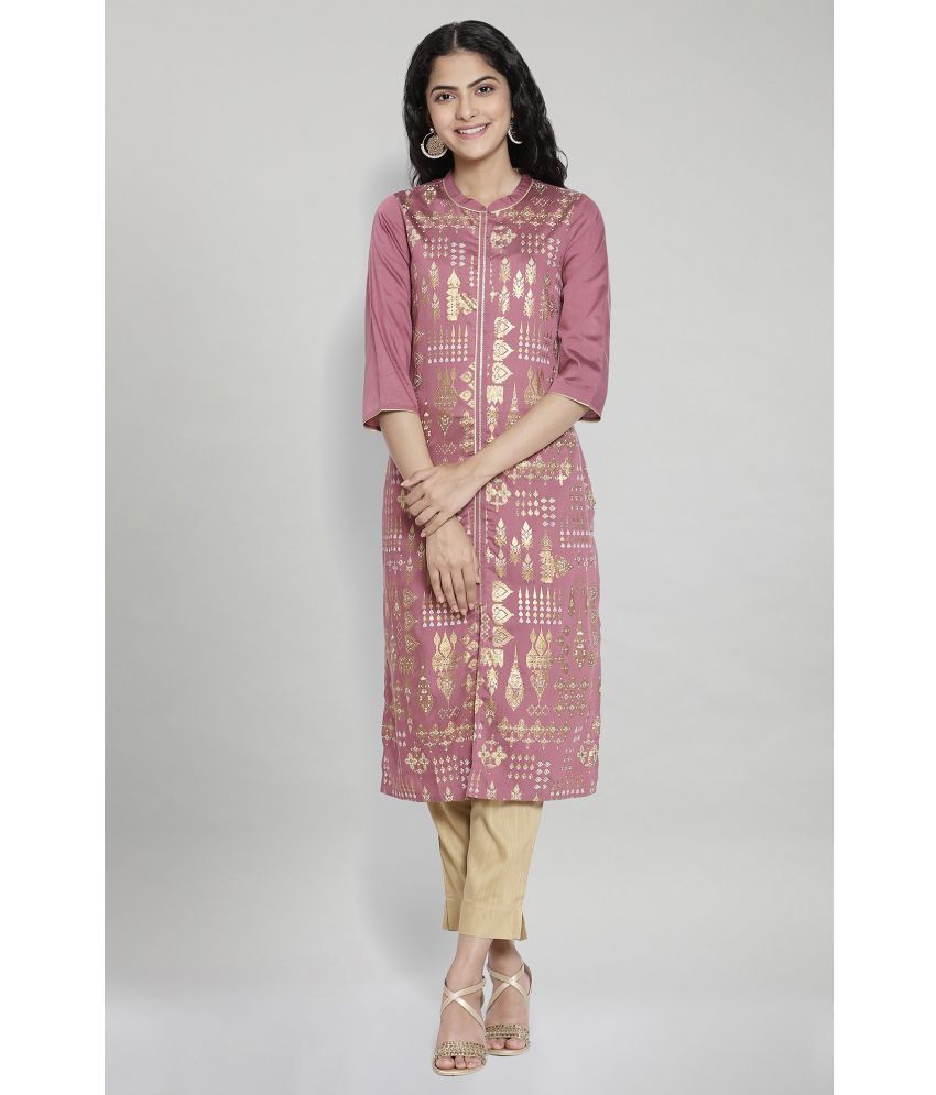     			Aurelia Viscose Embellished Straight Women's Kurti - Multicolor ( Pack of 1 )