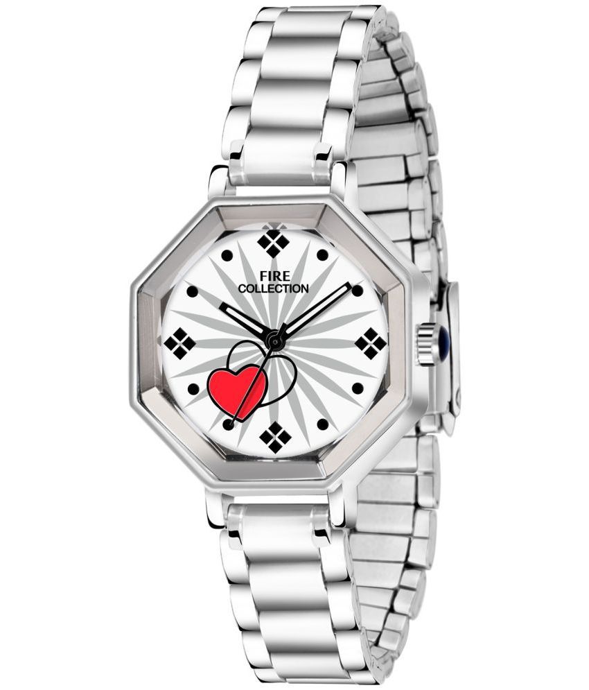     			Fire Collection Silver Metal Analog Womens Watch