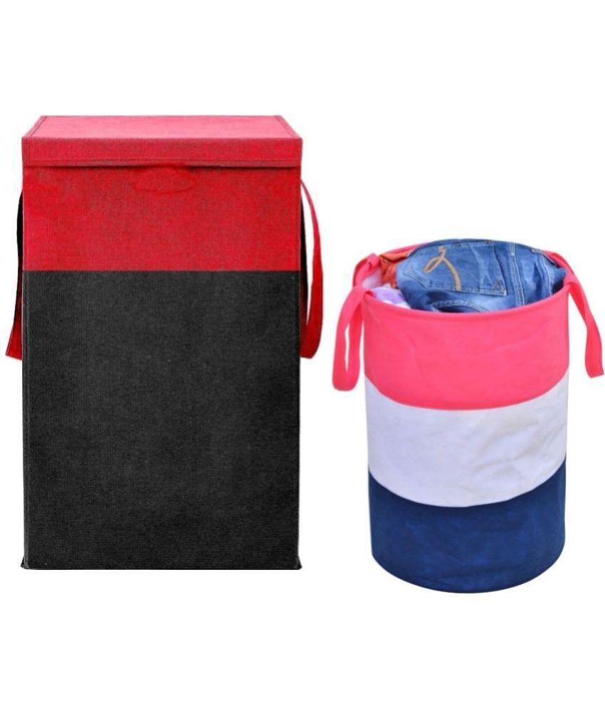     			HOMETALES Red Laundry Bag