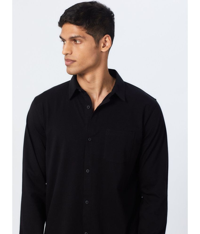     			JB JUST BLACK Cotton Blend Slim Fit Solids Full Sleeves Men's Casual Shirt - Black ( Pack of 1 )