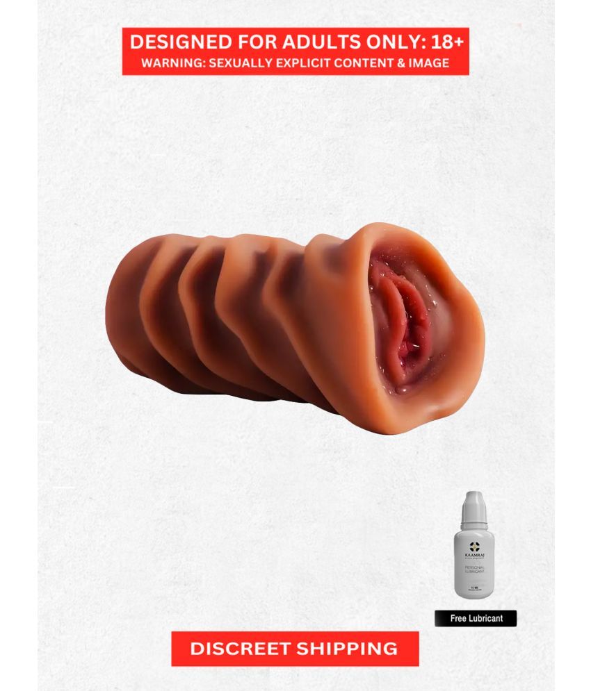     			Most Realistic Pocket Pussy- Pocket Pussy Masturbator 5 inch Brown Color Silicone Material and Light Weight for Men