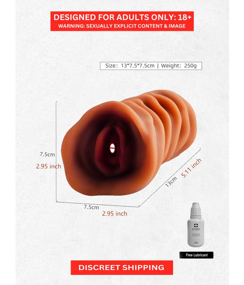     			Pocket Pussy for Men- Soft Silicone Material Realistic Brown Color | Flexible and Stretchable 5 inch Pocket Pussy for Men