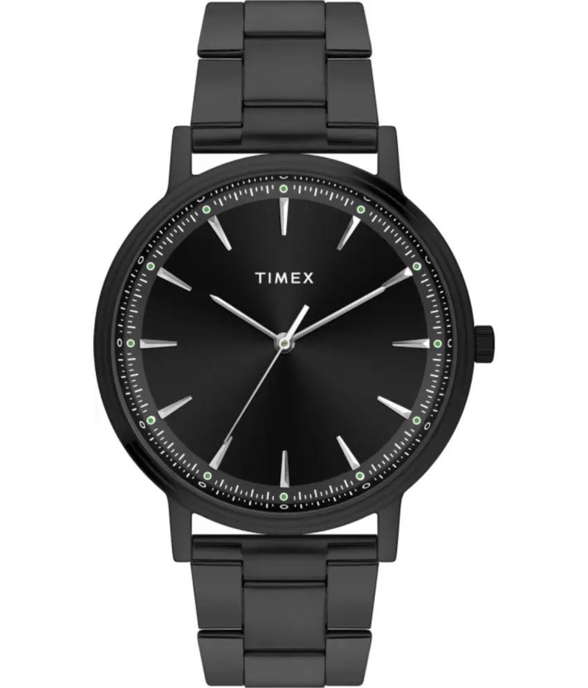     			Timex Black Stainless Steel Analog Men's Watch
