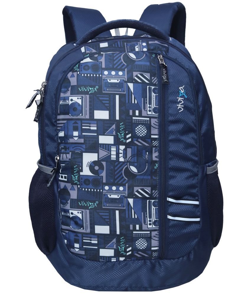     			Viviza Blue Polyester Backpack ( 25 Ltrs )