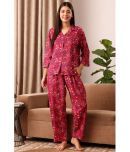 Clovia Pink Rayon Women's Nightwear Nightsuit Sets ( Pack of 2 )