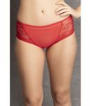 Clovia Red Lace Solid Women's Hipster ( Pack of 1 )