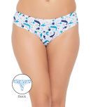 Clovia Cotton Printed Women's Thongs ( White )