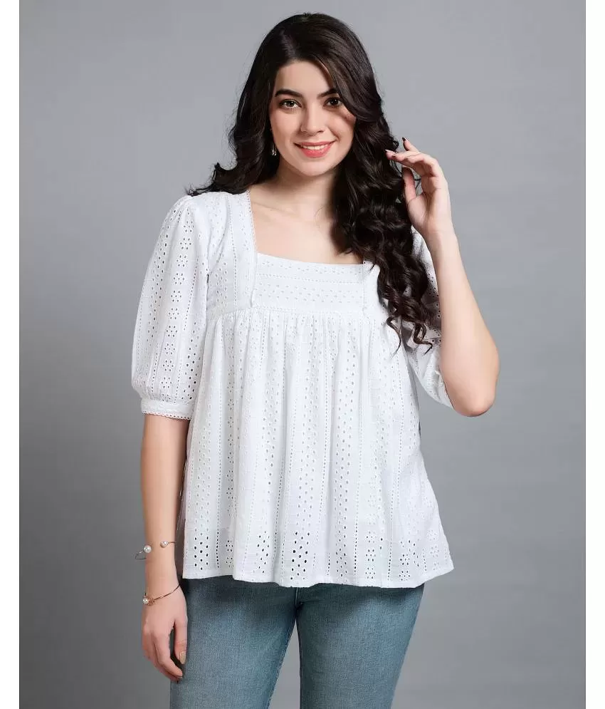 Buy White Tops for Women by Mayra Online