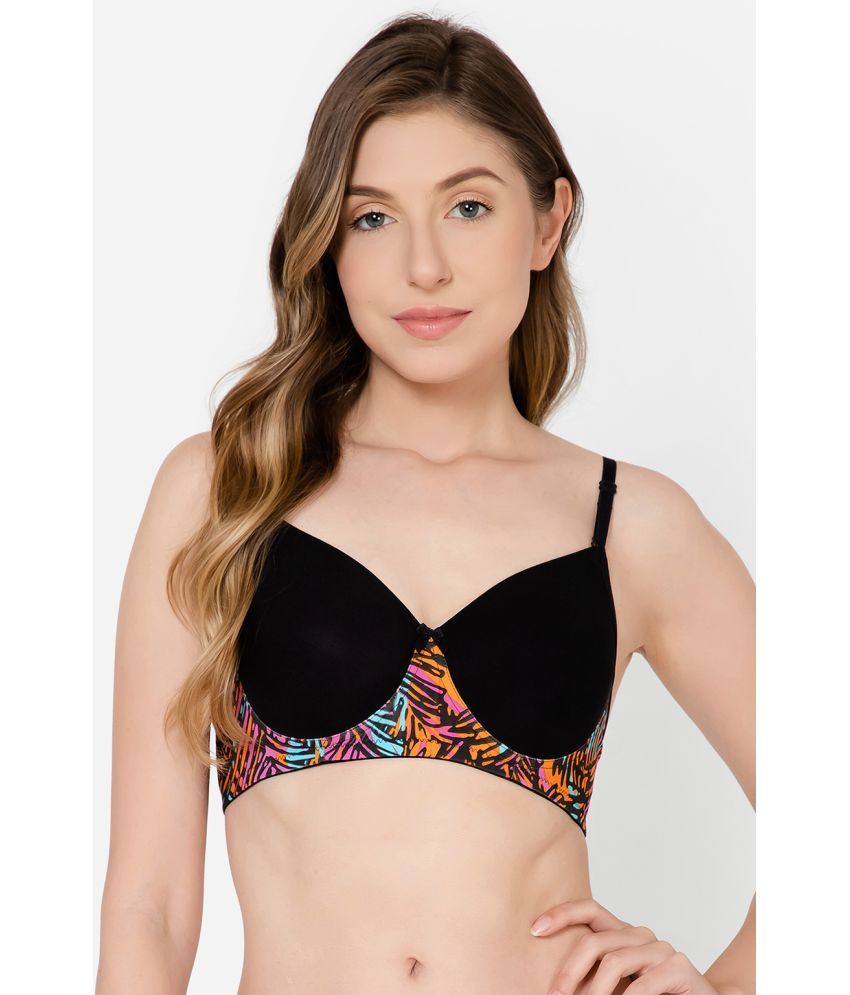     			Clovia Polyester Heavily Padded Women's T-Shirt Bra ( Black )