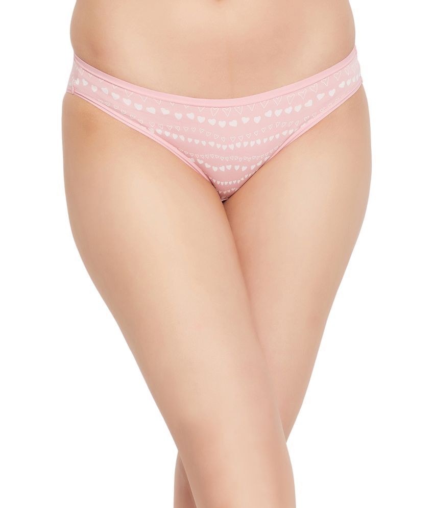     			Clovia Cotton Solid Women's Bikini ( Pink )