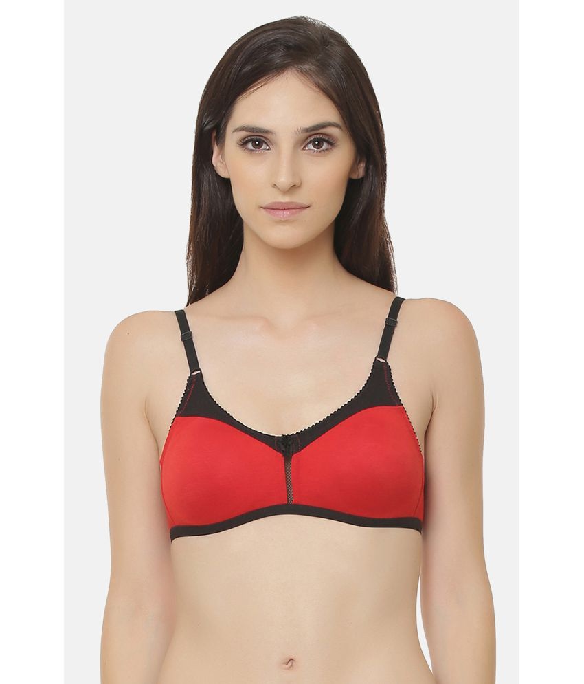     			Clovia Cotton Non Padded Women's Everyday Bra ( Red )