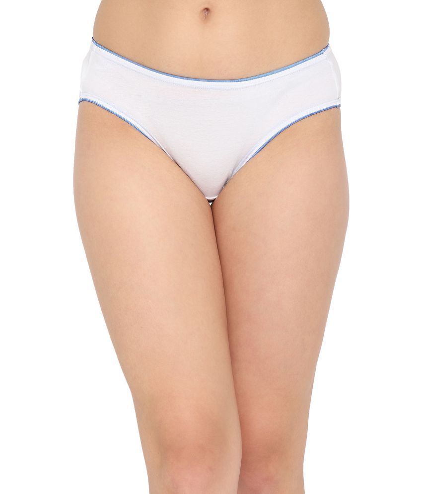     			Clovia White Cotton Solid Women's Thongs ( Pack of 1 )