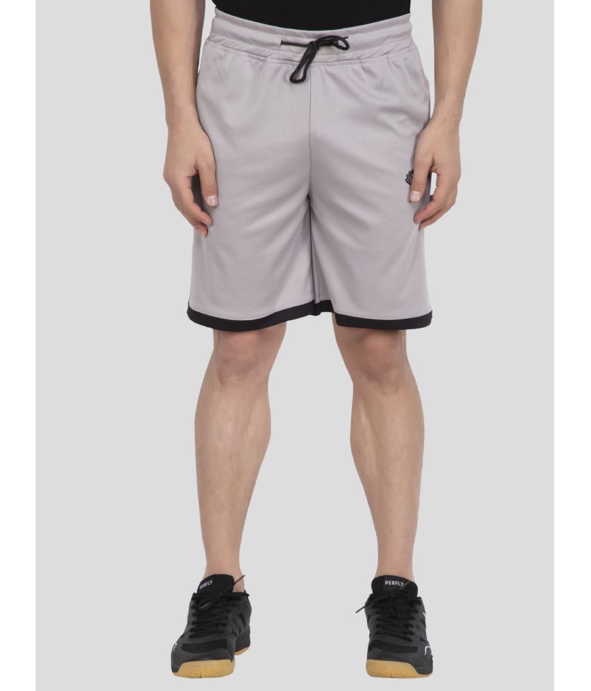     			EKOM Grey Blended Men's Shorts ( Pack of 1 )