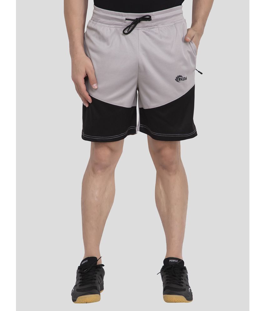     			EKOM Grey Blended Men's Shorts ( Pack of 1 )